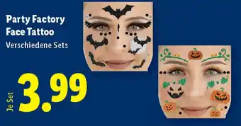 Lidl Party Factory Face Tattoo Angebot