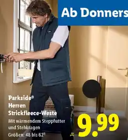 Lidl Herren Strickfleece Weste Angebot