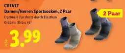 Lidl Damen/Herren Sportsocken 2 Paar Angebot