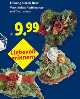 Lidl Urnengesteck Herz Angebot