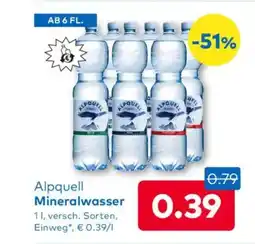 T&G Alpquell mineralwasser Angebot