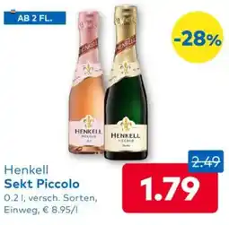 T&G Henkell sekt piccolo Angebot