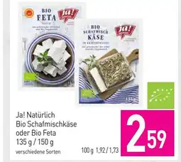 Sutterlüty Ja! natürlich bio schafmischkäse oder bio feta Angebot