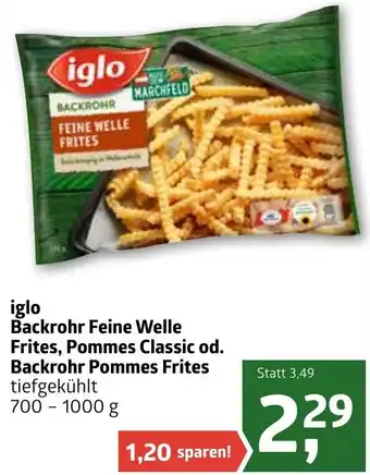 ADEG Iglo Backrohr Feine Welle Frites Pommes Classic Angebot