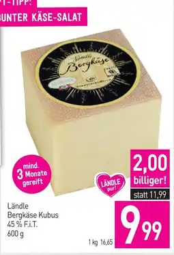 Sutterlüty Ländle bergkäse kubus Angebot