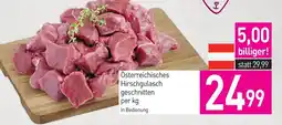 Sutterlüty Österreichisches hirschgulasch geschnitten per kg Angebot