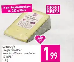 Sutterlüty Sutterlüty's bregenzerwälder heumilch-käse alpenkräuter Angebot