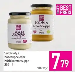 Sutterlüty Sutterlüty's käsesuppe oder kürbiscremesuppe Angebot