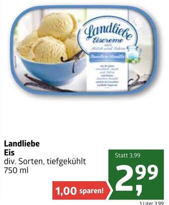 ADEG Landliebe Eis 750 ml Angebot
