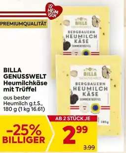 Billa Billa genusswelt heumilchkäse mit trüffel Angebot