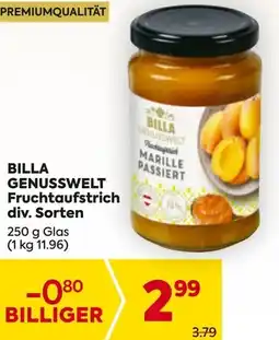 Billa Billa genusswelt fruchtaufstrich Angebot