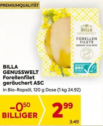 Billa genusswelt forellenfilet geräuchert asc
