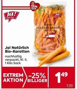 Billa Ja! Natürlich Bio Karotten Angebot