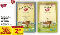 Billa Ja! Natürlich Bio-Käse- Angebot