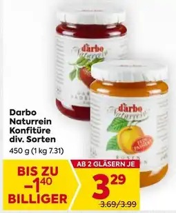 Billa Darbo Naturrein Konfitüre Angebot