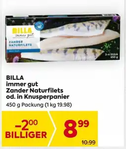 Billa BILLA immer gut Zander Naturfilets od. in Knusperpanier Angebot