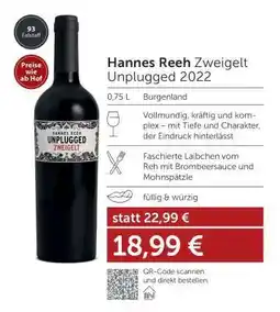 Interspar Hannes Reeh Zweigelt Unplugged 2022 Angebot