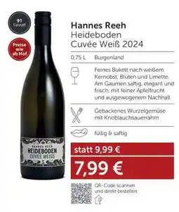 Interspar Hannes Reeh Heideboden Cuvée Weiß 2024 Angebot