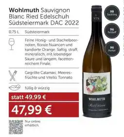 Interspar Wohlmuth Sauvignon Blanc Ried Edelschuh Südsteiermark DAC 2022 Angebot