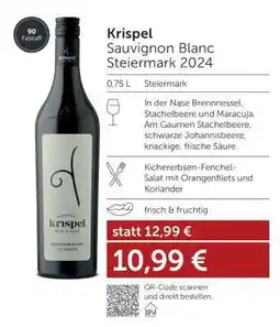 Interspar Krispel Sauvignon Blanc Steiermark 2024 Angebot