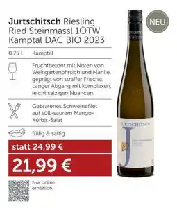 Interspar Jurtschitsch Riesling Ried Steinmassl 1ÖTW Kamptal DAC BIO 2023 Angebot