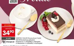 Interspar SIMPEX COLOR Besteckset Gold Angebot