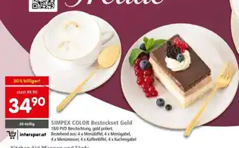 SIMPEX COLOR Besteckset Gold