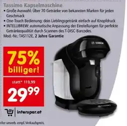 Interspar Tassimo Kapselmaschine Angebot