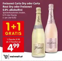 Interspar Freixenet Carta Dry oder Carta Rosé Dry oder Freixenet 0.0% alkoholfrei Angebot