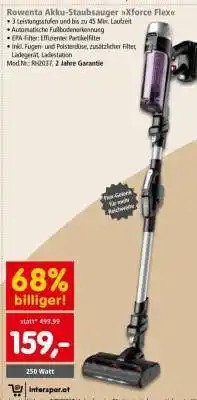 Interspar ROWENTA Akku-Staubsauger Xforce-Flex Angebot