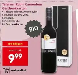 Interspar Taferner Rubin Carnuntum Geschenkkarton Angebot