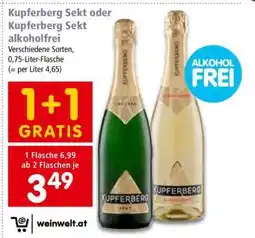 Interspar Kupferberg Sekt oder Kupferberg Sekt alkoholfrei Angebot