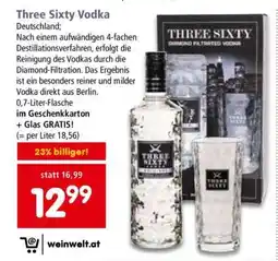 Interspar Three Sixty Vodka Angebot