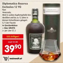 Interspar Diplomatico Reserva Exclusiva 12 YO Angebot