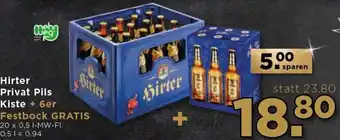 Unimarkt Hirter Privat Pils Kiste +6er Festbock Gratis Angebot