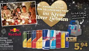 Unimarkt Red Bull Energy Drink Oder Organics Limonade 6er-Mischpack Angebot