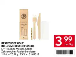 Transgourmet Besteckset holz inklusive bestecktasche Angebot