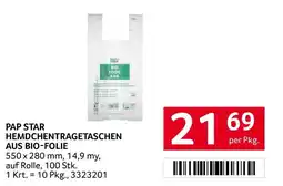 Transgourmet Pap star hemdchentragetaschen aus bio folie Angebot