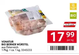 Transgourmet Vonatur bio berner würstel Angebot