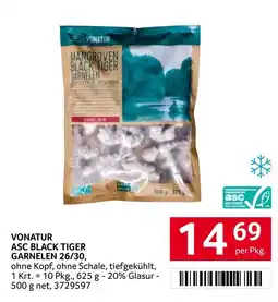 Transgourmet Vonatur asc black tiger garnelen Angebot