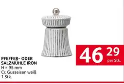 Transgourmet Pfeffer oder salzmühle iron Angebot