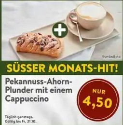 Interspar Pekannuss Ahorn Plunder mit einem Cappuccino Angebot