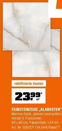 OBI Feinsteinzeug alabaster Angebot