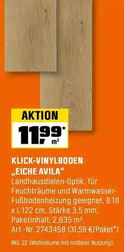 OBI Klick vinylboden Angebot