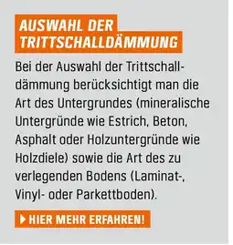 OBI Auswahl der trittschalldämmung Angebot