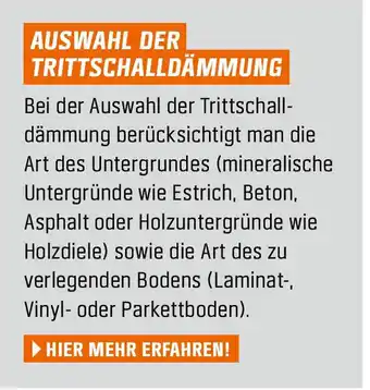 OBI Auswahl der trittschalldämmung Angebot