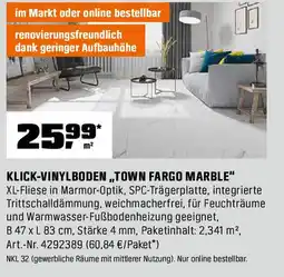 OBI Klick vinylboden town fargo marble Angebot