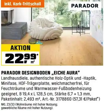 OBI Parador designboden Eiche aura Angebot
