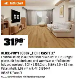 OBI Klick vinylboden eiche castell Angebot