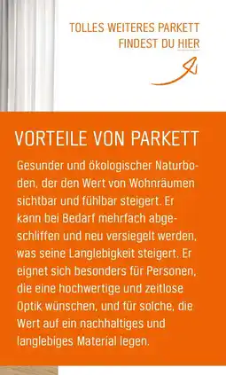 OBI Vorteile von parkett Angebot